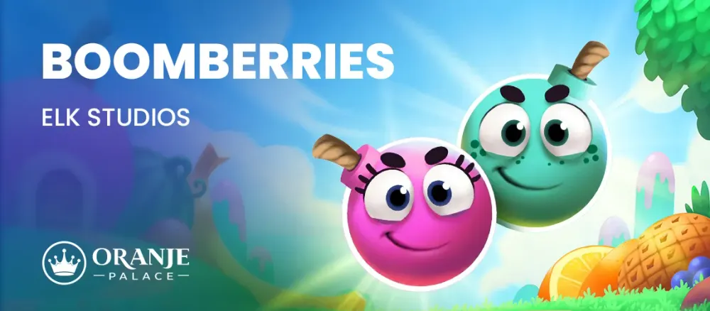 Cartoon bomb characters, pink and green, with friendly expressions from the game Boomberries.